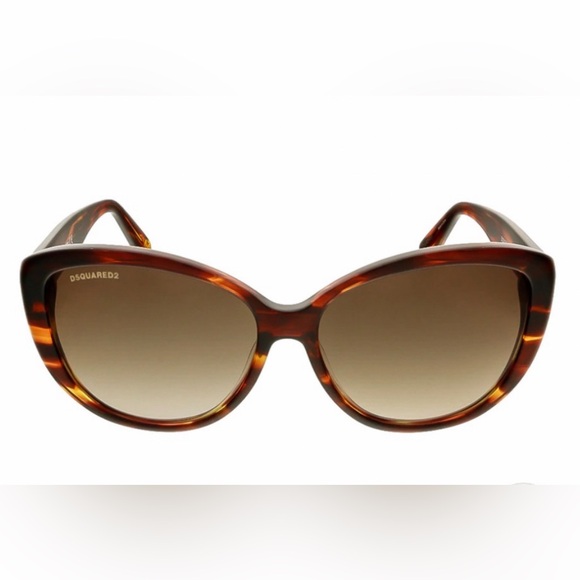 DSQUARED2 Havana Cat Eye Tortoise Shell Sunglasses NWT
